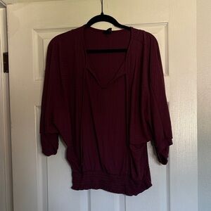 W5 Women's Deep Burgundy Blouse